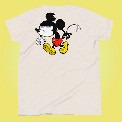 Designer Mickey-Mouse Youth Short Sleeve T-Shirt | Available in Multiple Colors | Design on Front & Back