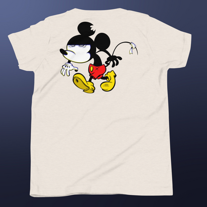 Designer Mickey-Mouse Youth Short Sleeve T-Shirt | Available in Multiple Colors | Design on Front & Back