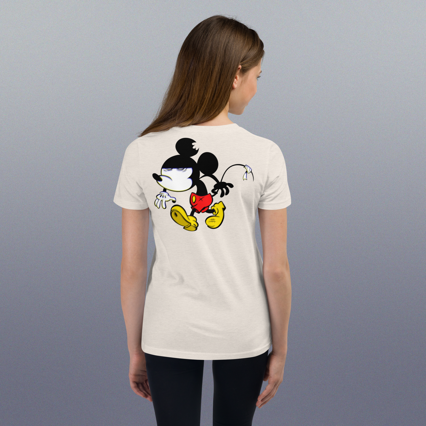 Designer Mickey-Mouse Youth Short Sleeve T-Shirt | Available in Multiple Colors | Design on Front & Back