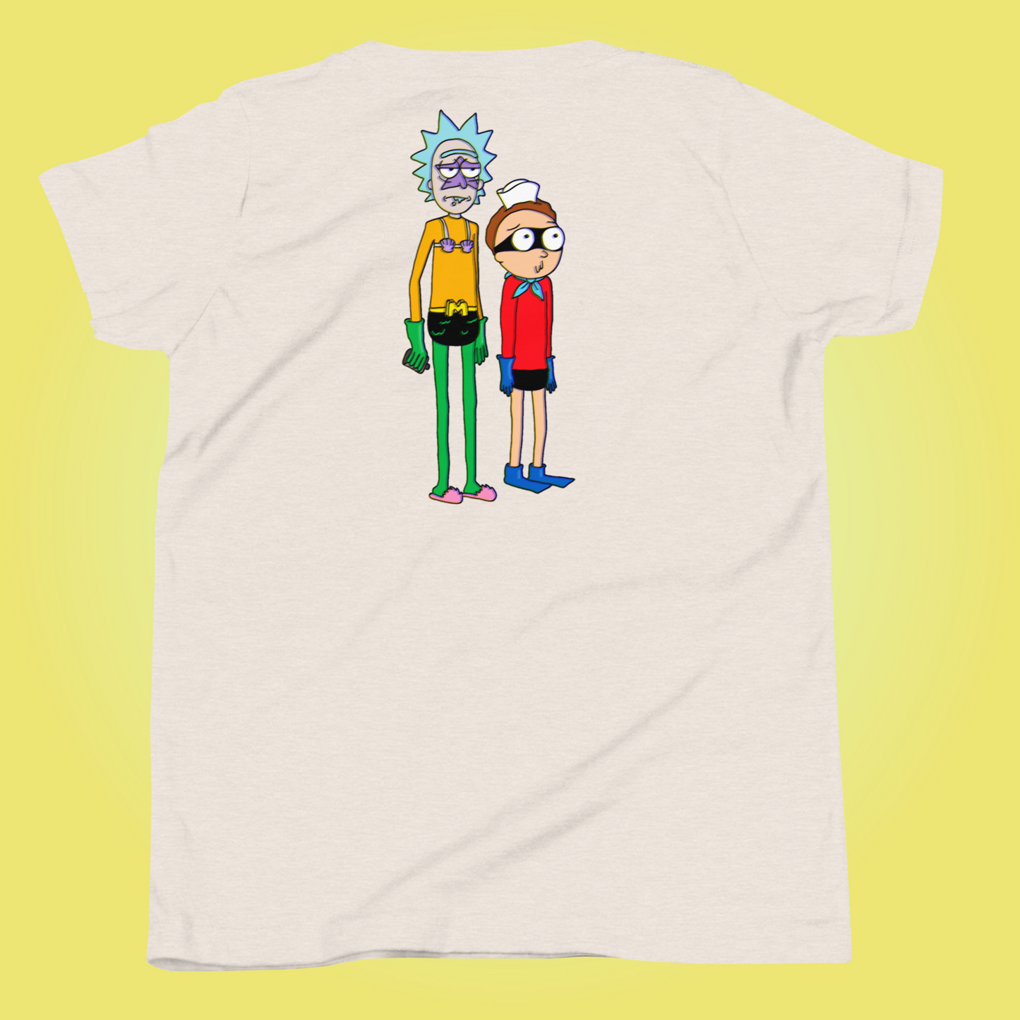 Designer Rick and Morty Youth Short Sleeve T-Shirt | Available in Multiple Colors | Design on Front & Back