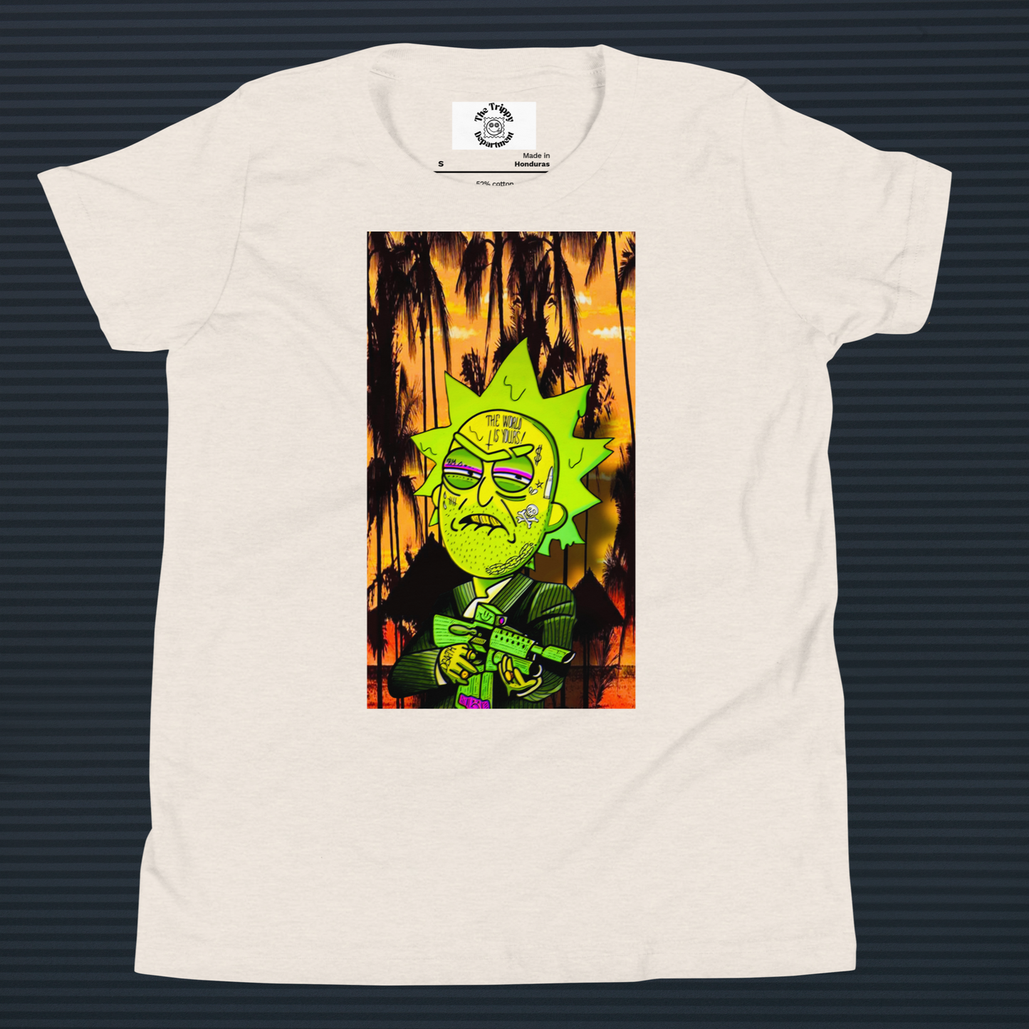 Designer Rick and Morty Youth Short Sleeve T-Shirt | Available in Multiple Colors | Design on Front & Back