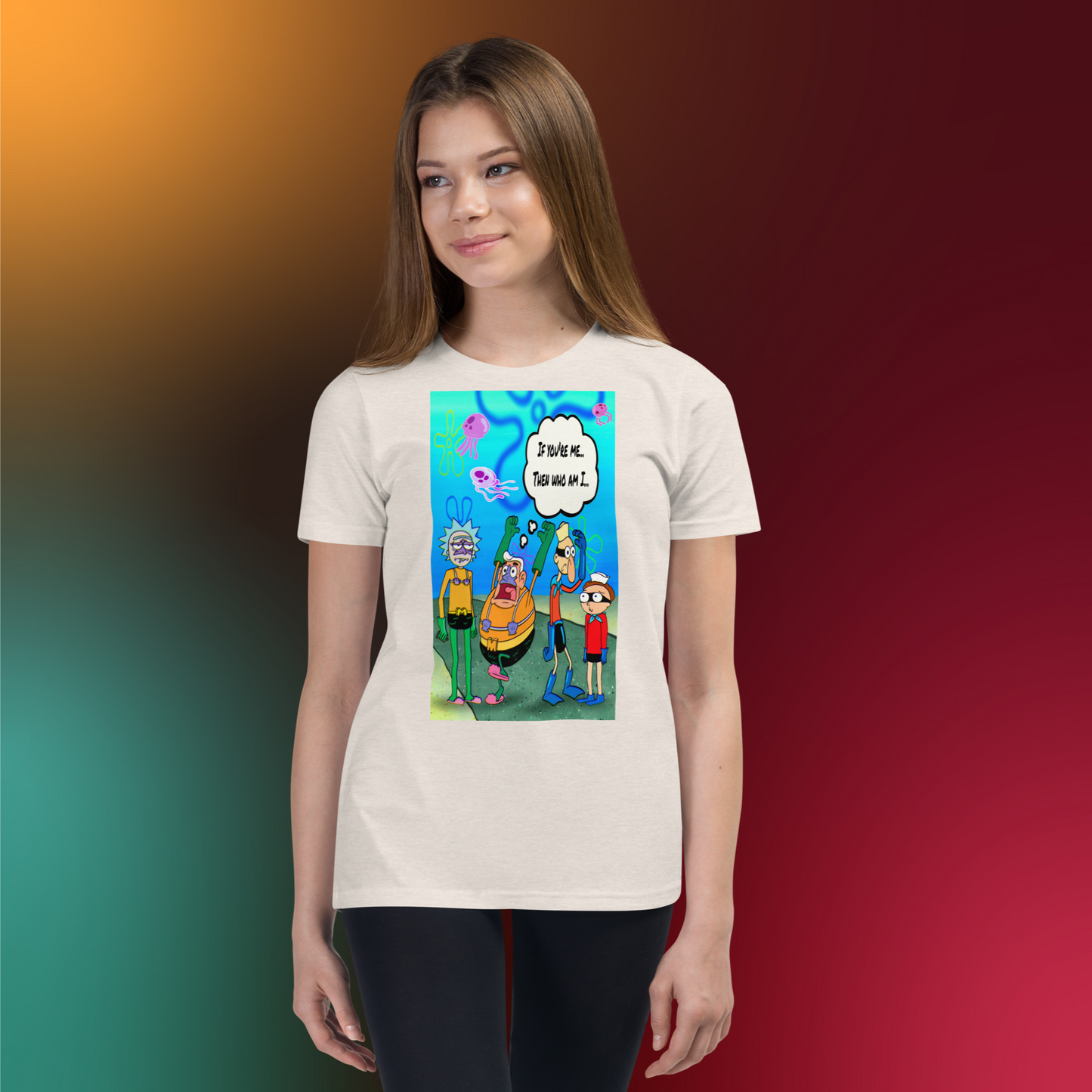 Designer Rick and Morty Youth Short Sleeve T-Shirt | Available in Multiple Colors | Design on Front & Back