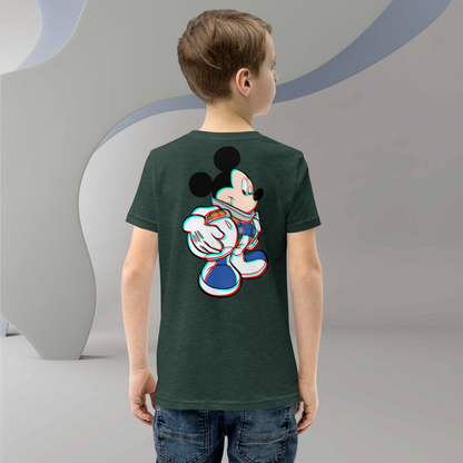 Designer Mickey-Mouse Youth Short Sleeve T-Shirt | Available in Multiple Colors  | Design on Front & Back