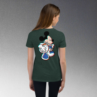 Designer Mickey-Mouse Youth Short Sleeve T-Shirt | Available in Multiple Colors  | Design on Front & Back