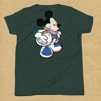 Designer Mickey-Mouse Youth Short Sleeve T-Shirt | Available in Multiple Colors  | Design on Front & Back