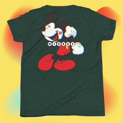 Designer Mickey-Mouse Youth Short Sleeve T-Shirt | Available in Multiple Colors | Design on Front & Back