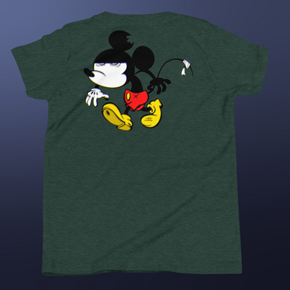 Designer Mickey-Mouse Youth Short Sleeve T-Shirt | Available in Multiple Colors | Design on Front & Back