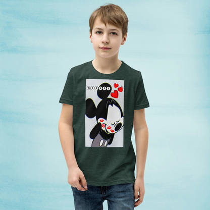 Designer Mickey-Mouse Youth Short Sleeve T-Shirt | Available in Multiple Colors | Design on Front & Back