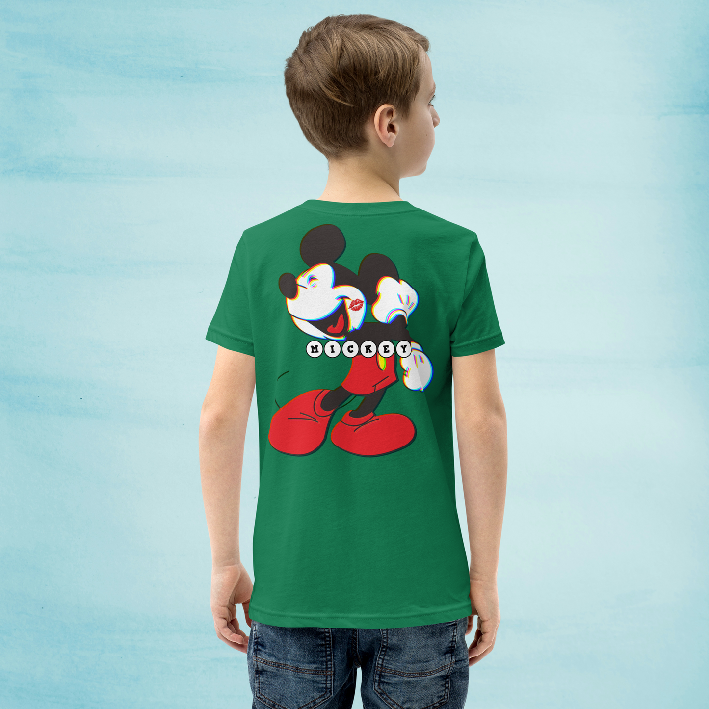 Designer Mickey-Mouse Youth Short Sleeve T-Shirt | Available in Multiple Colors | Design on Front & Back