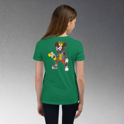 Designer Mickey-Mouse Youth Short Sleeve T-Shirt | Available in Multiple Colors | Design on Front & Back