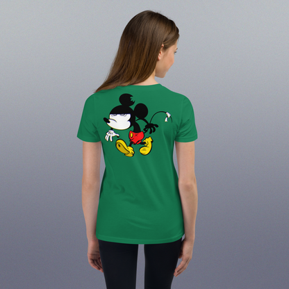 Designer Mickey-Mouse Youth Short Sleeve T-Shirt | Available in Multiple Colors | Design on Front & Back