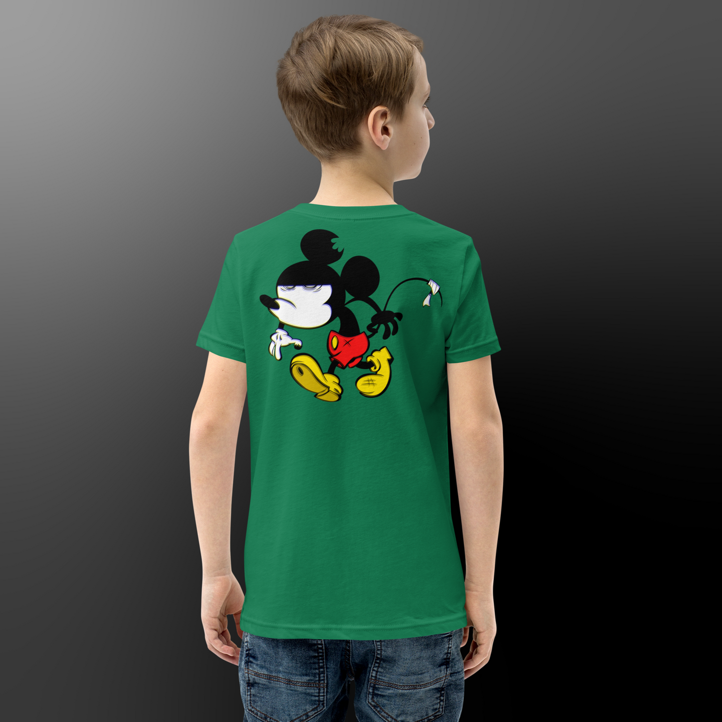 Designer Mickey-Mouse Youth Short Sleeve T-Shirt | Available in Multiple Colors | Design on Front & Back