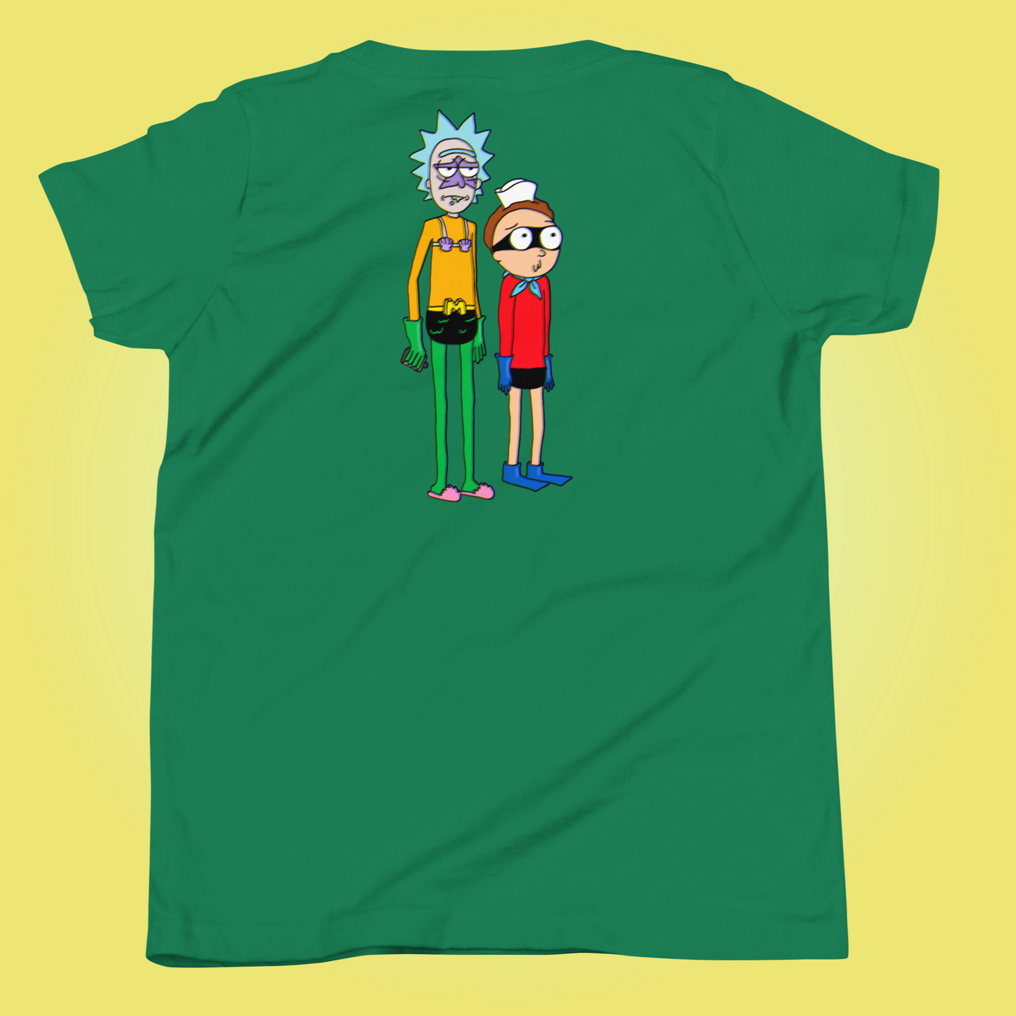 Designer Rick and Morty Youth Short Sleeve T-Shirt | Available in Multiple Colors | Design on Front & Back