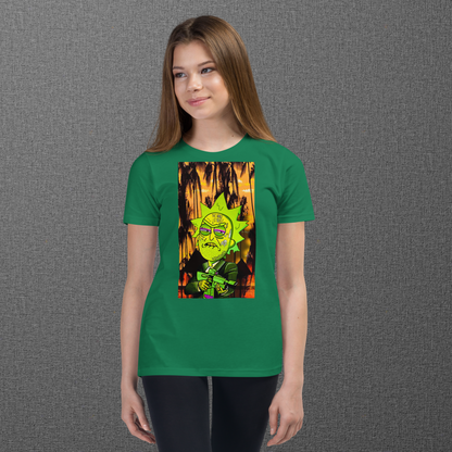 Designer Rick and Morty Youth Short Sleeve T-Shirt | Available in Multiple Colors | Design on Front & Back