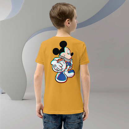 Designer Mickey-Mouse Youth Short Sleeve T-Shirt | Available in Multiple Colors  | Design on Front & Back