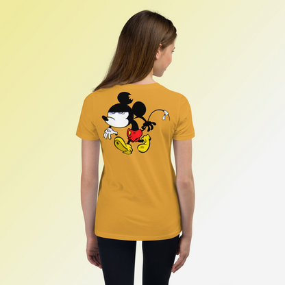 Designer Mickey-Mouse Youth Short Sleeve T-Shirt | Available in Multiple Colors | Design on Front & Back