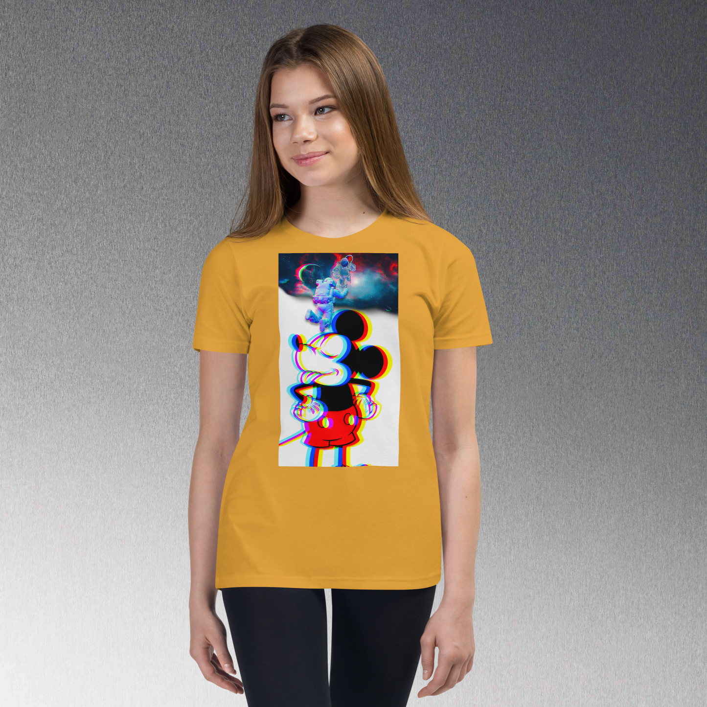 Designer Mickey-Mouse Youth Short Sleeve T-Shirt | Available in Multiple Colors  | Design on Front & Back