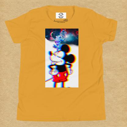 Designer Mickey-Mouse Youth Short Sleeve T-Shirt | Available in Multiple Colors  | Design on Front & Back