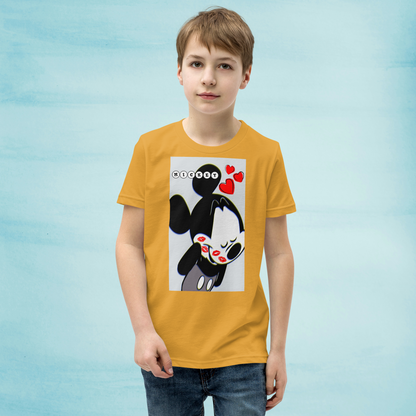 Designer Mickey-Mouse Youth Short Sleeve T-Shirt | Available in Multiple Colors | Design on Front & Back