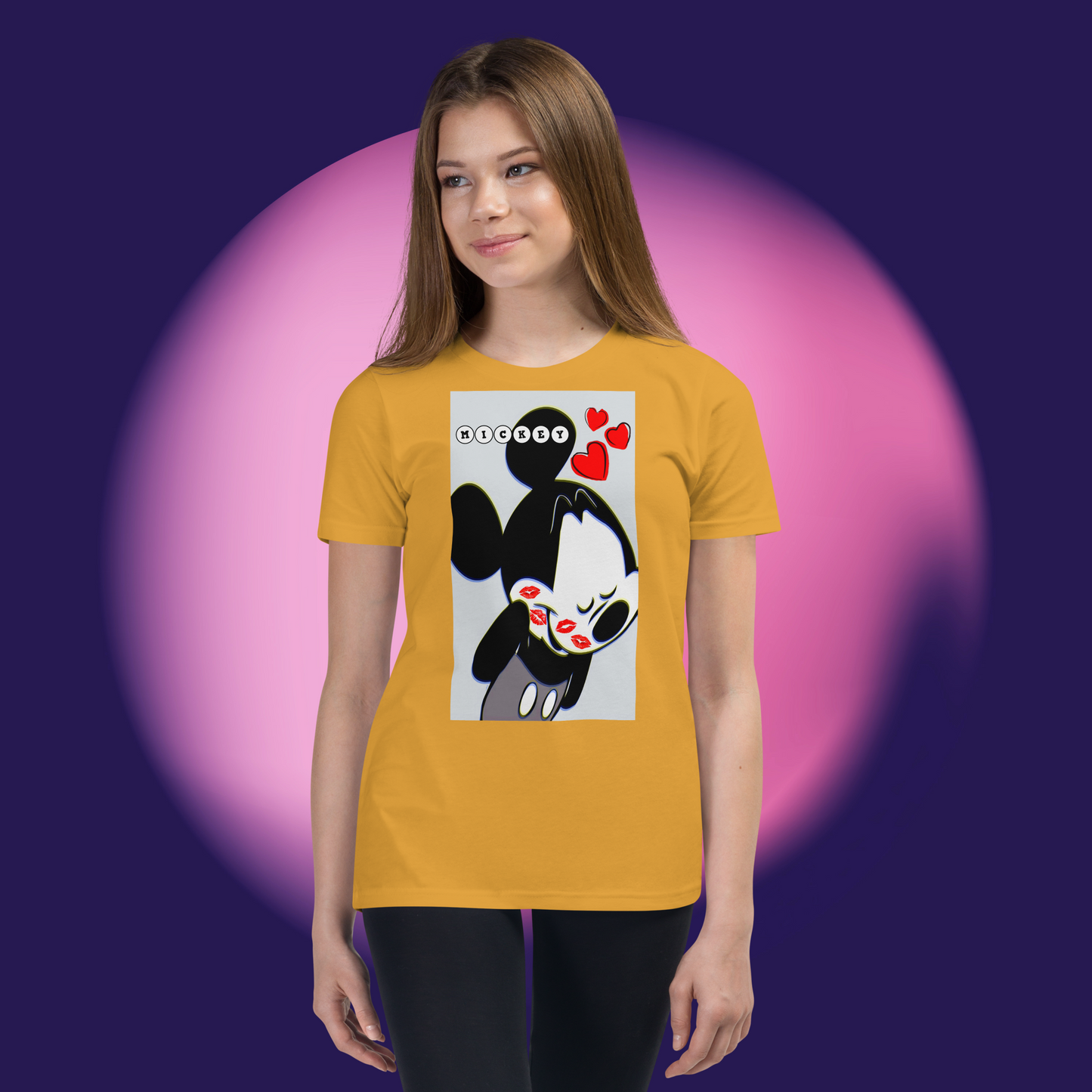 Designer Mickey-Mouse Youth Short Sleeve T-Shirt | Available in Multiple Colors | Design on Front & Back