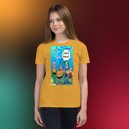 Designer Rick and Morty Youth Short Sleeve T-Shirt | Available in Multiple Colors | Design on Front & Back