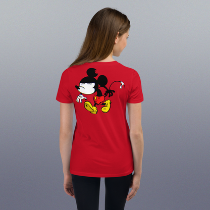 Designer Mickey-Mouse Youth Short Sleeve T-Shirt | Available in Multiple Colors | Design on Front & Back