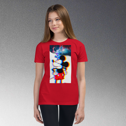 Designer Mickey-Mouse Youth Short Sleeve T-Shirt | Available in Multiple Colors  | Design on Front & Back