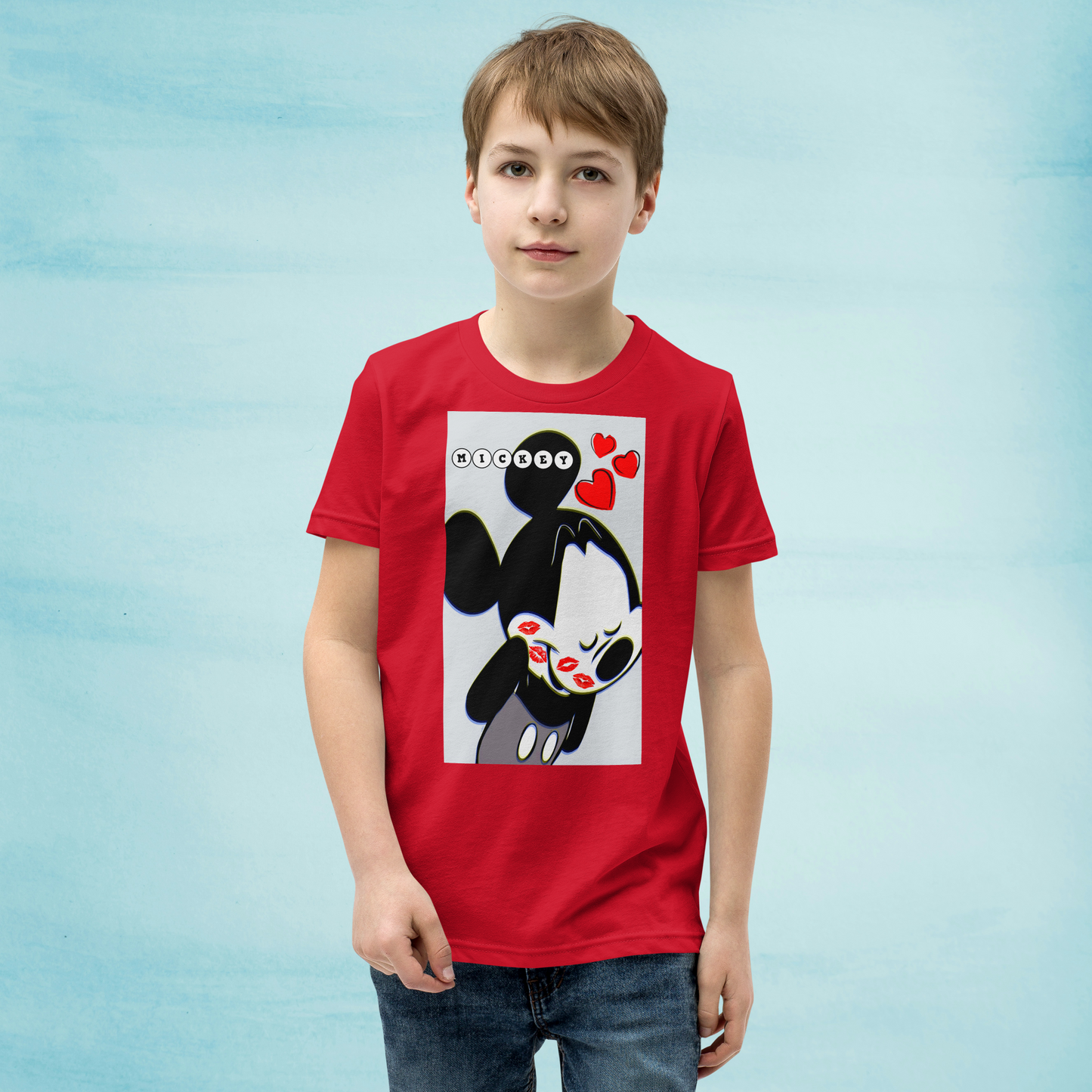 Designer Mickey-Mouse Youth Short Sleeve T-Shirt | Available in Multiple Colors | Design on Front & Back