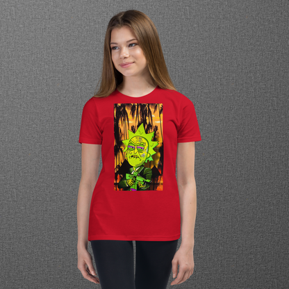 Designer Rick and Morty Youth Short Sleeve T-Shirt | Available in Multiple Colors | Design on Front & Back