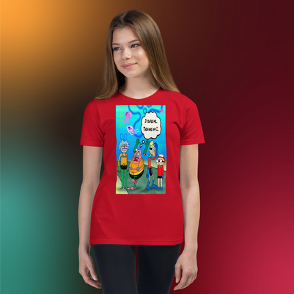 Designer Rick and Morty Youth Short Sleeve T-Shirt | Available in Multiple Colors | Design on Front & Back