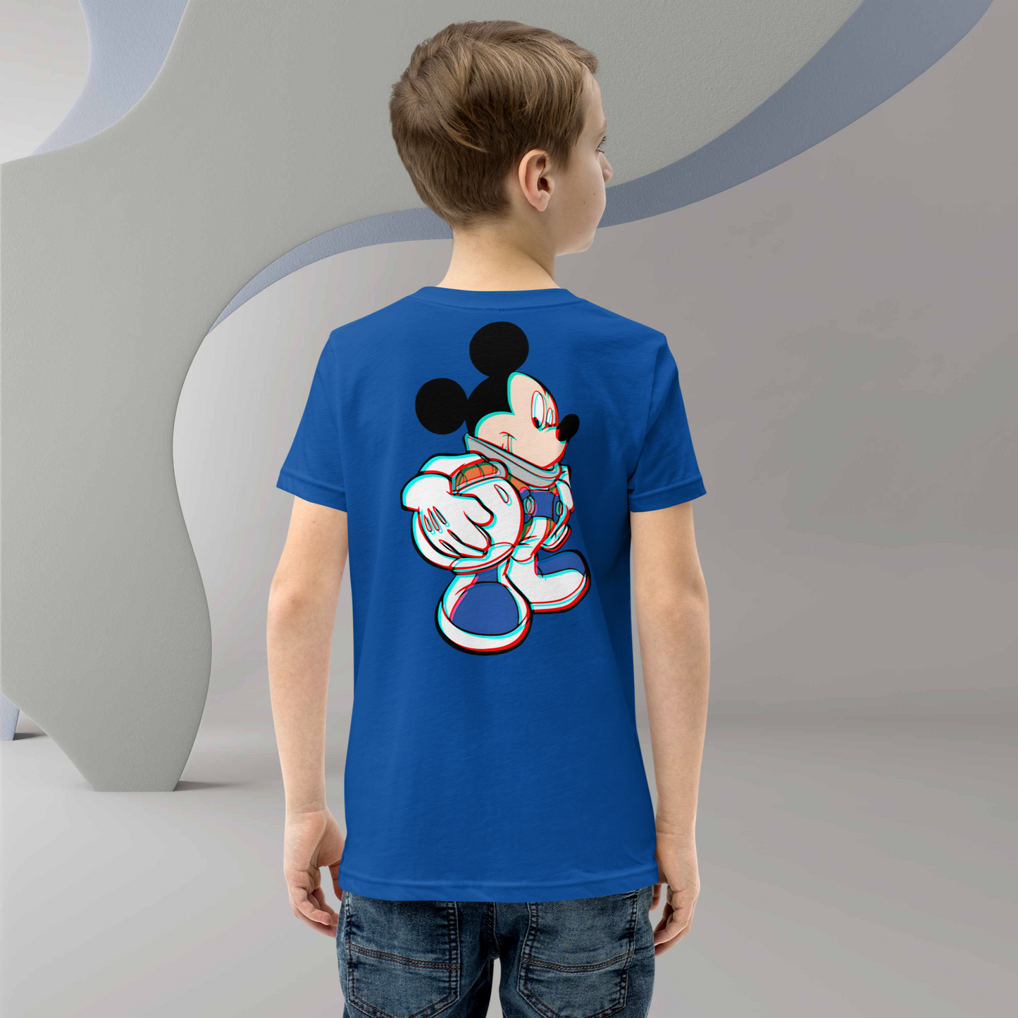 Designer Mickey-Mouse Youth Short Sleeve T-Shirt | Available in Multiple Colors  | Design on Front & Back