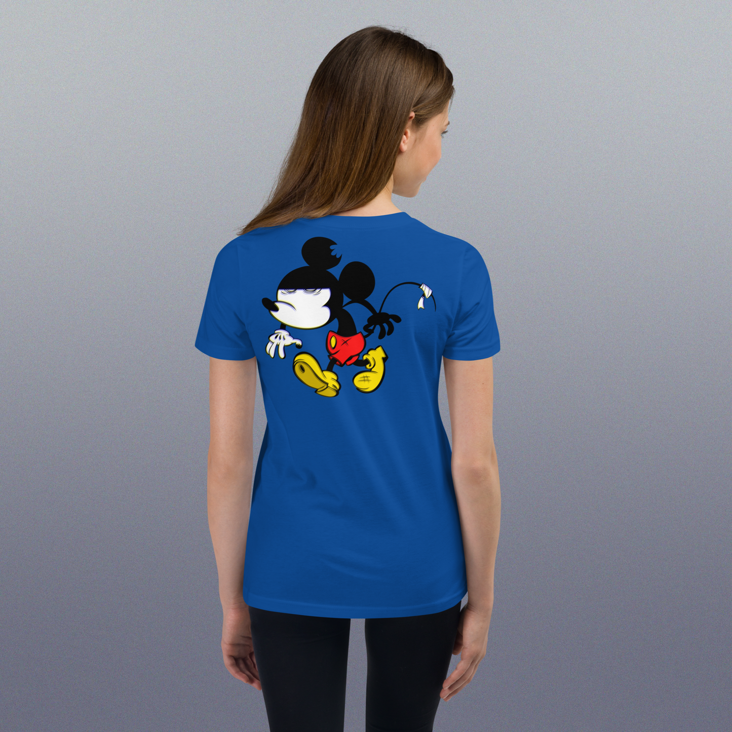 Designer Mickey-Mouse Youth Short Sleeve T-Shirt | Available in Multiple Colors | Design on Front & Back