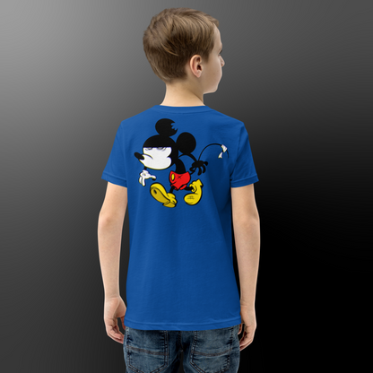 Designer Mickey-Mouse Youth Short Sleeve T-Shirt | Available in Multiple Colors | Design on Front & Back