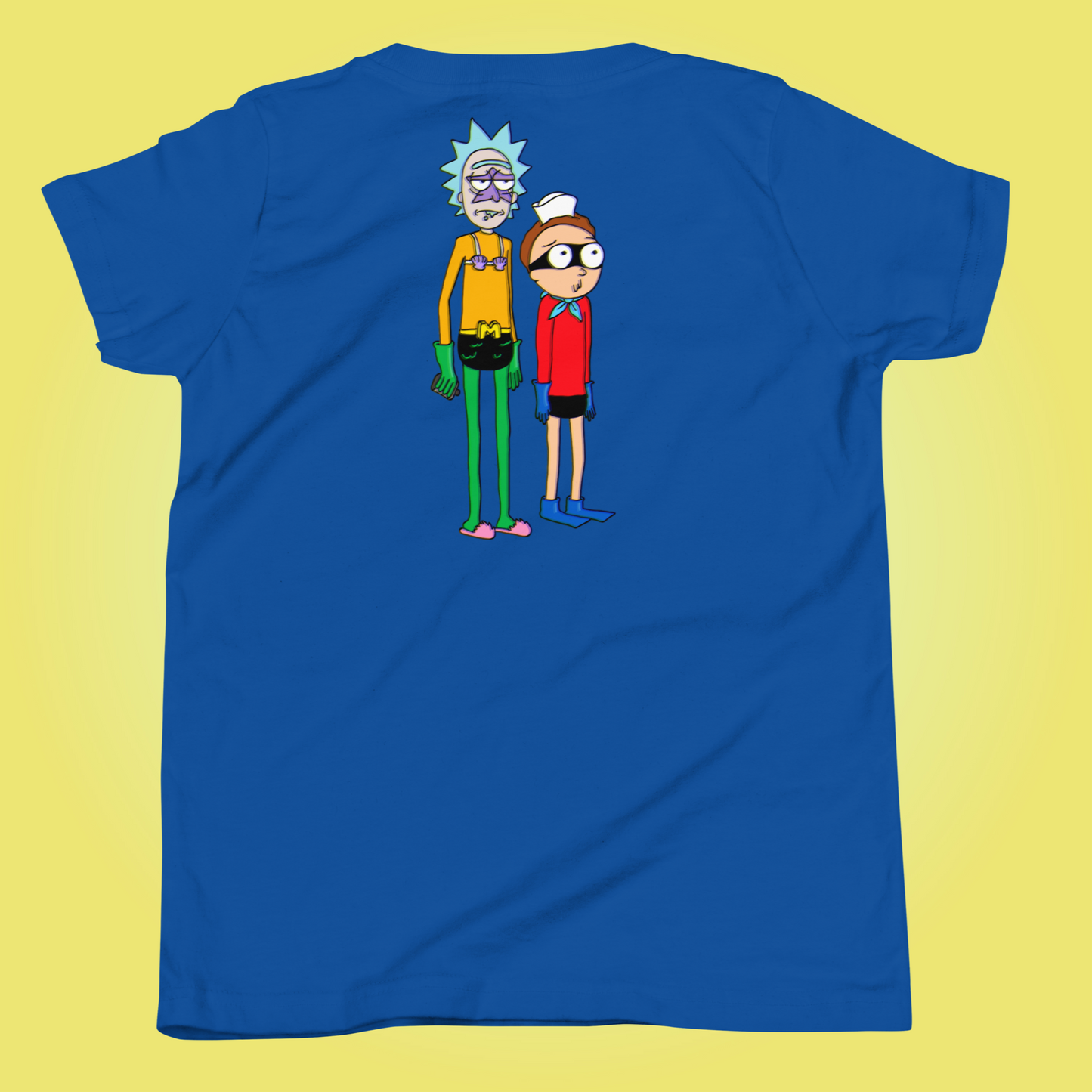 Designer Rick and Morty Youth Short Sleeve T-Shirt | Available in Multiple Colors | Design on Front & Back