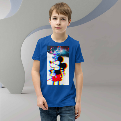 Designer Mickey-Mouse Youth Short Sleeve T-Shirt | Available in Multiple Colors  | Design on Front & Back