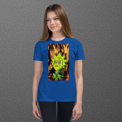 Designer Rick and Morty Youth Short Sleeve T-Shirt | Available in Multiple Colors | Design on Front & Back