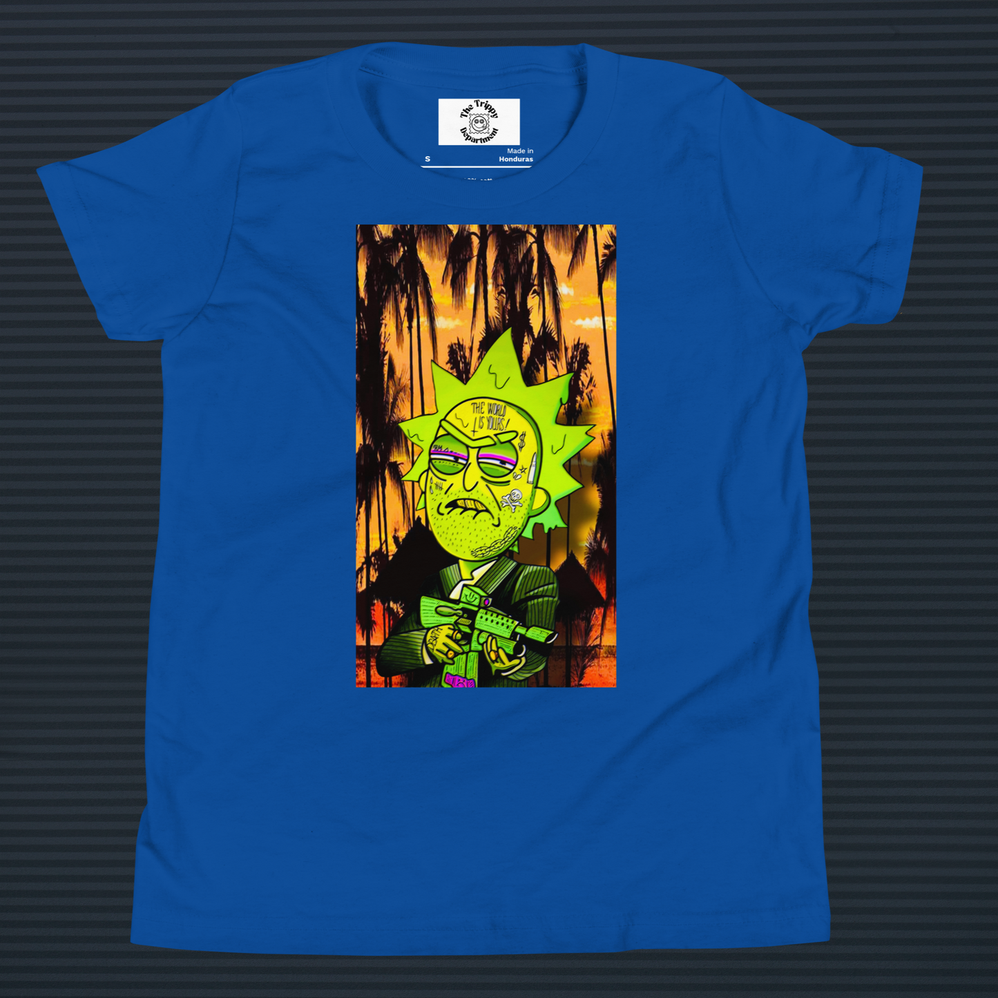 Designer Rick and Morty Youth Short Sleeve T-Shirt | Available in Multiple Colors | Design on Front & Back