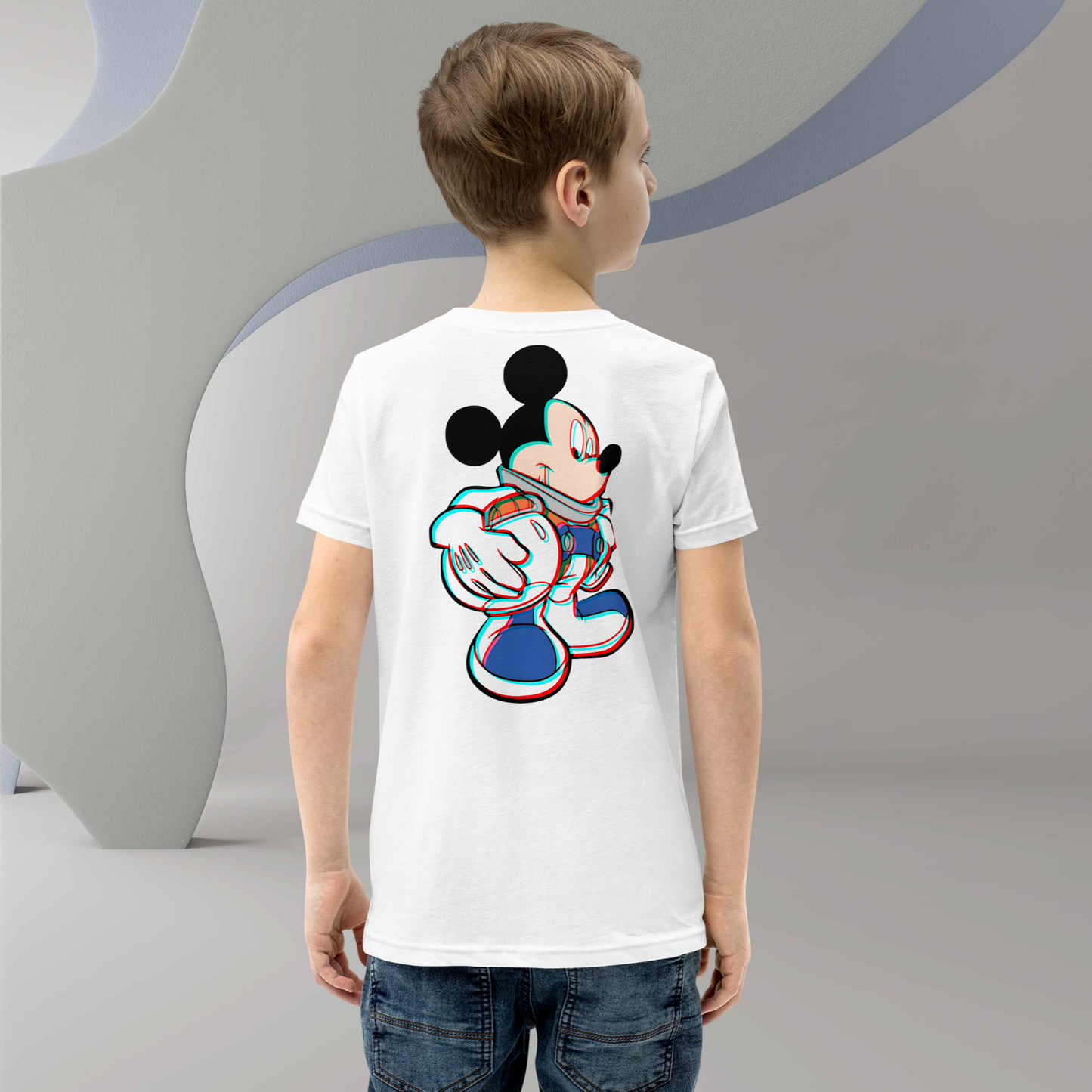 Designer Mickey-Mouse Youth Short Sleeve T-Shirt | Available in Multiple Colors  | Design on Front & Back