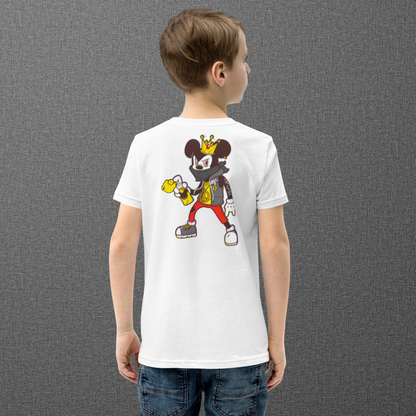 Designer Mickey-Mouse Youth Short Sleeve T-Shirt | Available in Multiple Colors | Design on Front & Back