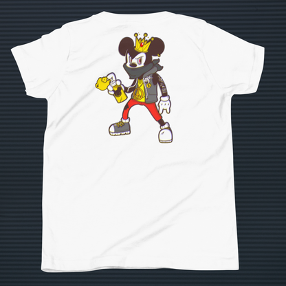 Designer Mickey-Mouse Youth Short Sleeve T-Shirt | Available in Multiple Colors | Design on Front & Back