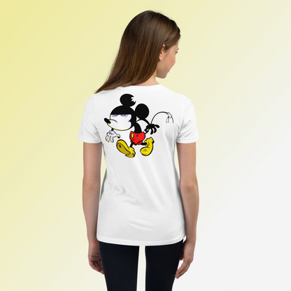 Designer Mickey-Mouse Youth Short Sleeve T-Shirt | Available in Multiple Colors | Design on Front & Back