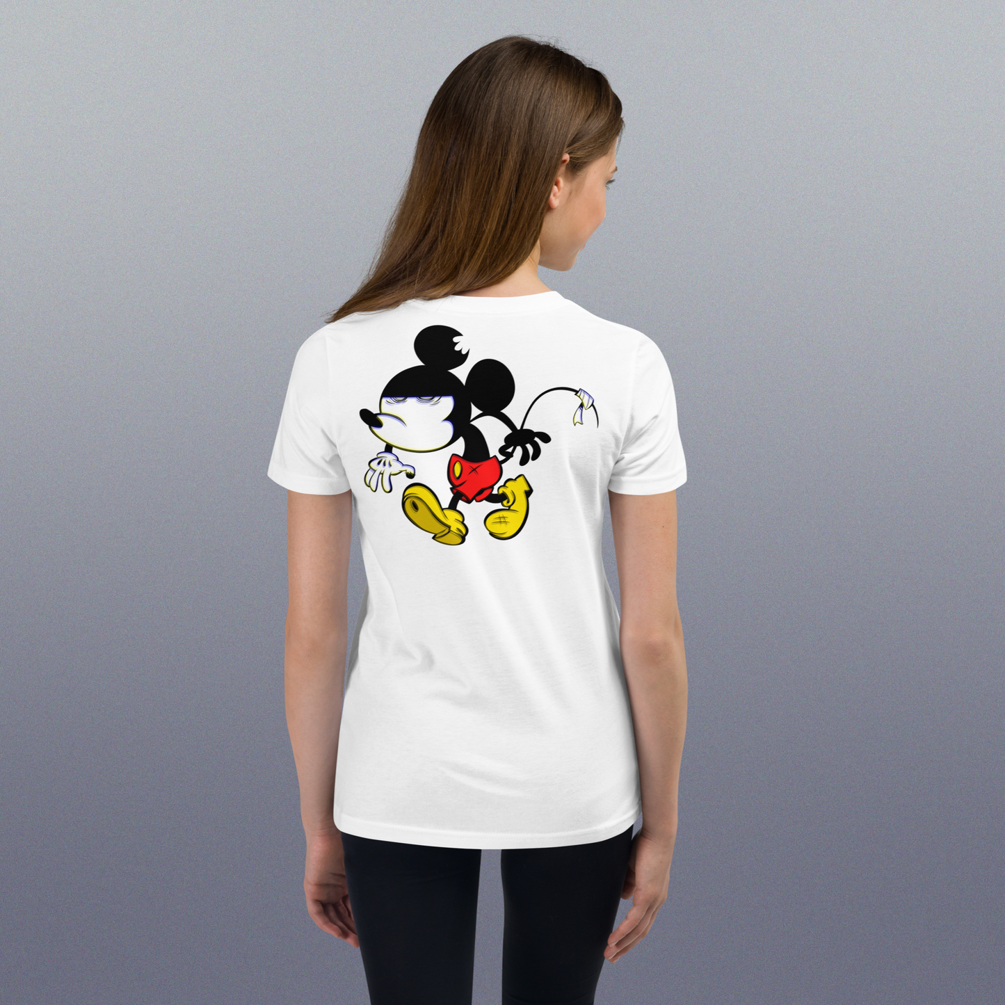 Designer Mickey-Mouse Youth Short Sleeve T-Shirt | Available in Multiple Colors | Design on Front & Back