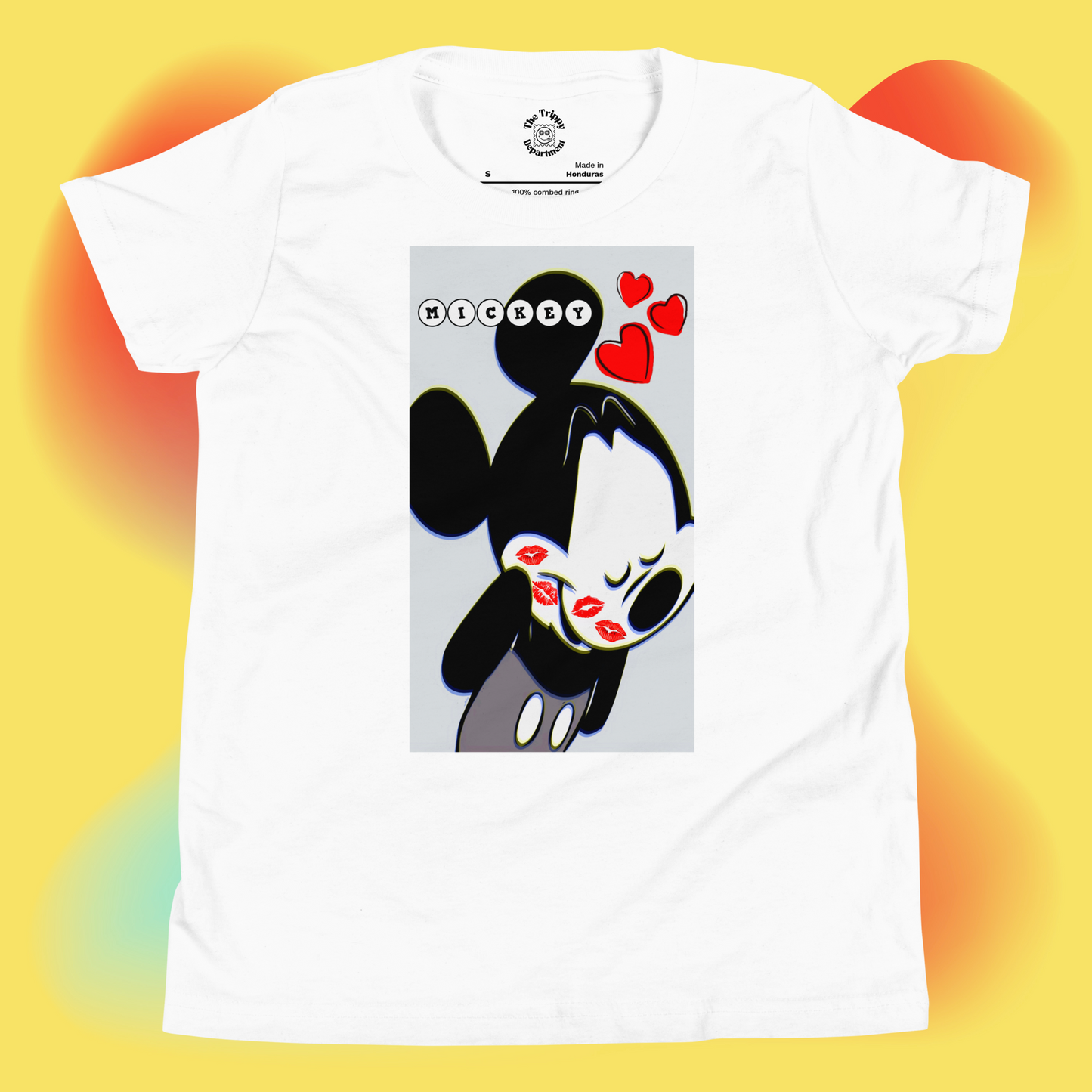 Designer Mickey-Mouse Youth Short Sleeve T-Shirt | Available in Multiple Colors | Design on Front & Back