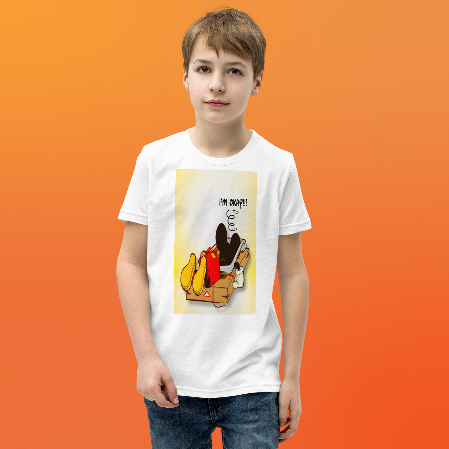 Designer Mickey-Mouse Youth Short Sleeve T-Shirt | Available in Multiple Colors | Design on Front & Back