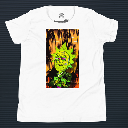 Designer Rick and Morty Youth Short Sleeve T-Shirt | Available in Multiple Colors | Design on Front & Back