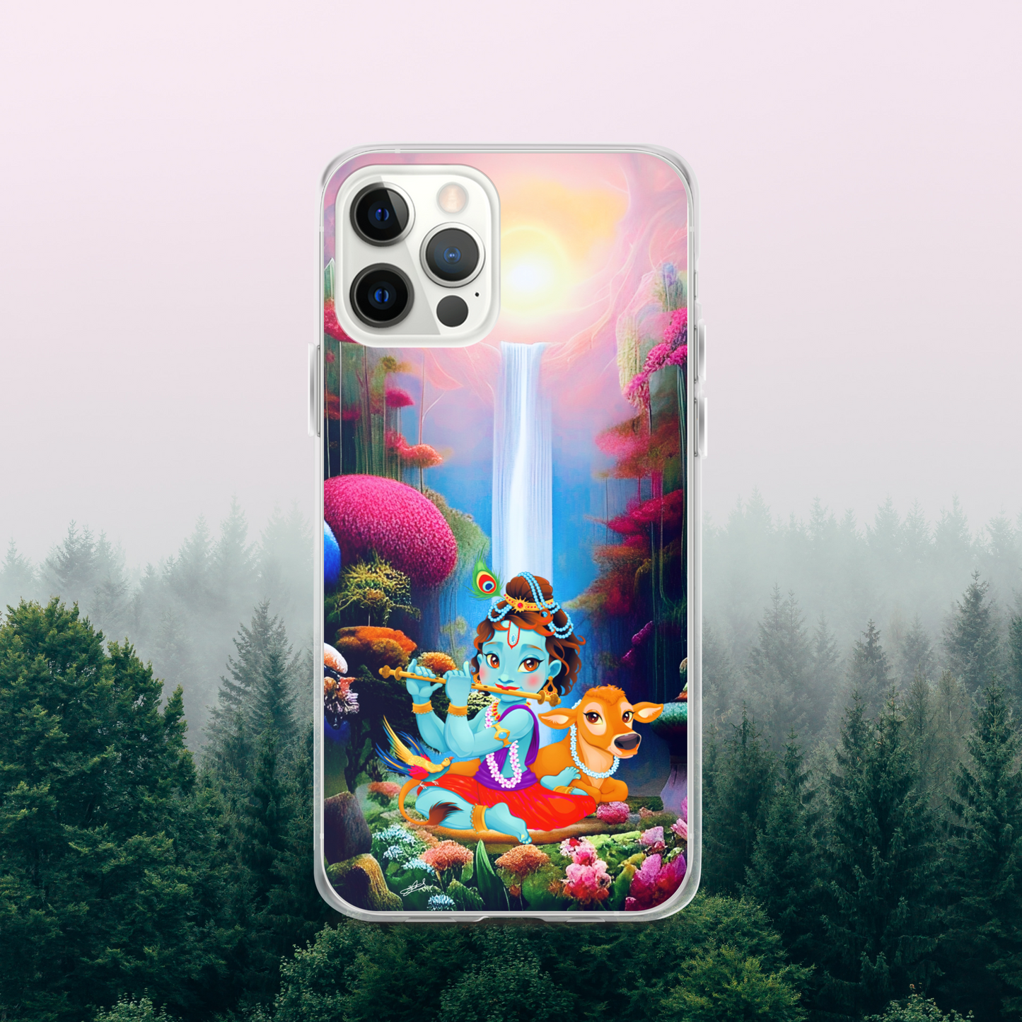 Krishna iPhone® Clear Case | Available for most iPhone® models | Wireless Charging Compatible