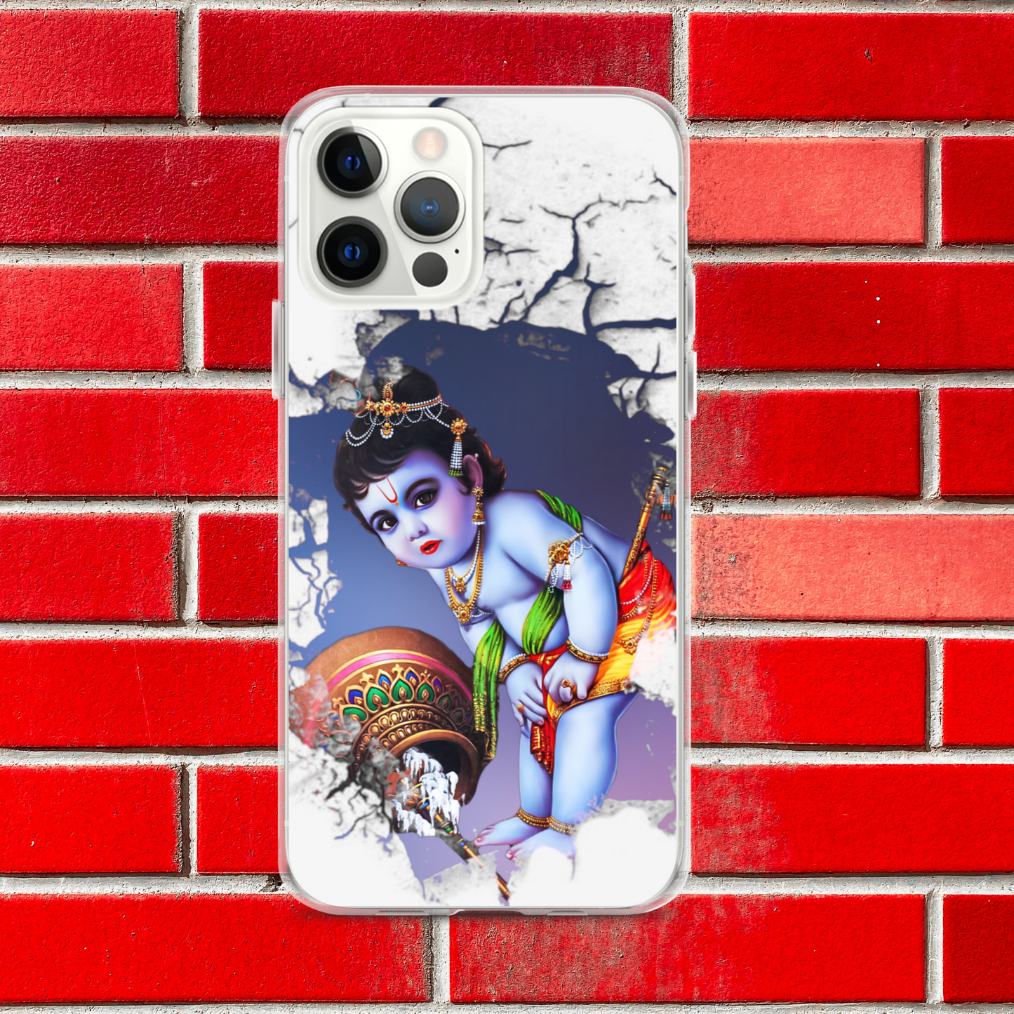 Baby Krishna iPhone® Clear Case | Available for most iPhone® models | Wireless Charging Compatible