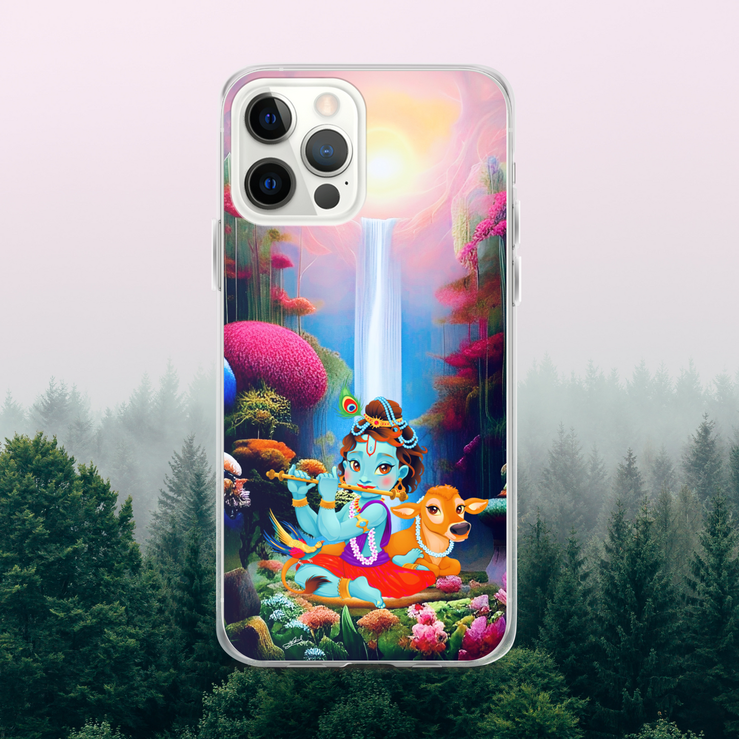 Krishna iPhone® Clear Case | Available for most iPhone® models | Wireless Charging Compatible