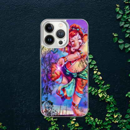 Ganesh Dancing iPhone® Clear Case | Available for most iPhone® models | Wireless Charging Compatible