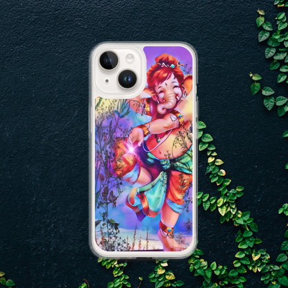 Ganesh Dancing iPhone® Clear Case | Available for most iPhone® models | Wireless Charging Compatible